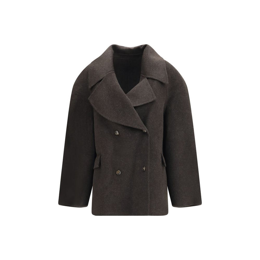 Brown Wool Oves Aries Full-Length Jacket