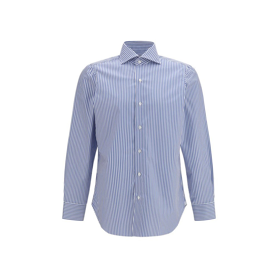 Blue Cotton Pattern Shirt