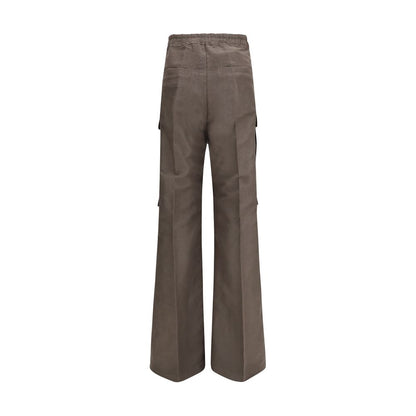 Gray Ramie Cargo Pants
