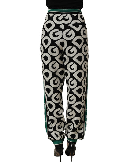 Black Wool Logo Jogger Sweatpants Pants