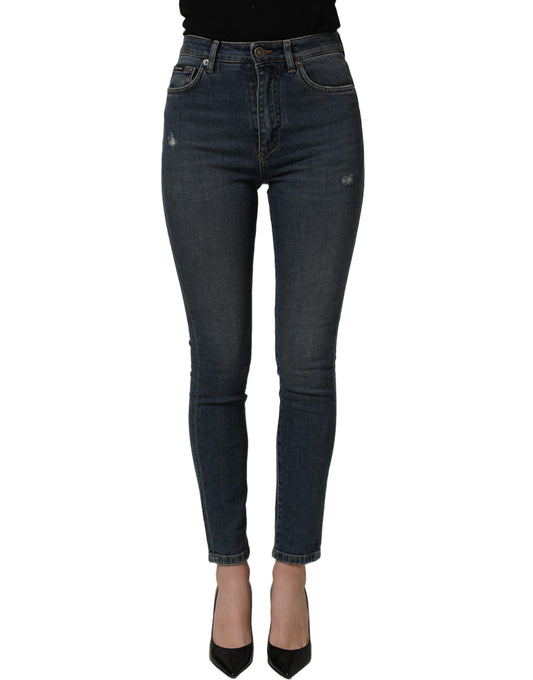 Blue Cotton Stretch Skinny Denim Trouser Jeans