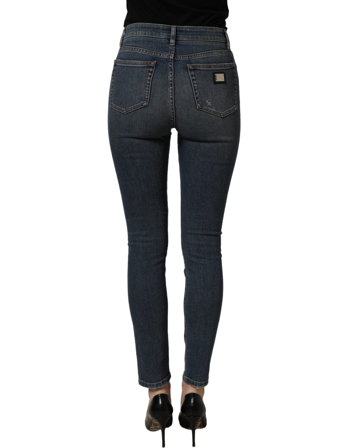 Blue Cotton Stretch Skinny Denim Trouser Jeans