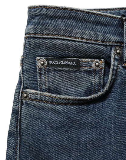 Blue Cotton Stretch Skinny Denim Trouser Jeans