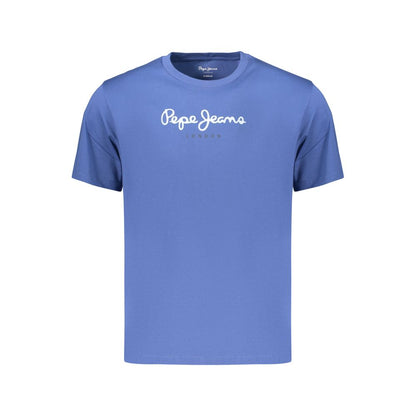 Blue Cotton Men's T-Shirt