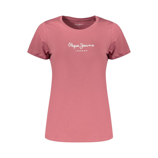 Pink Cotton Women's T-Shirt