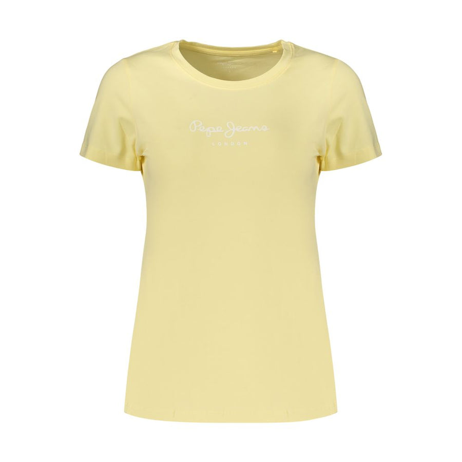 Yellow Cotton Women's T-Shirt