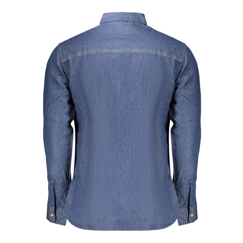 Blue Cotton Men's Shirt