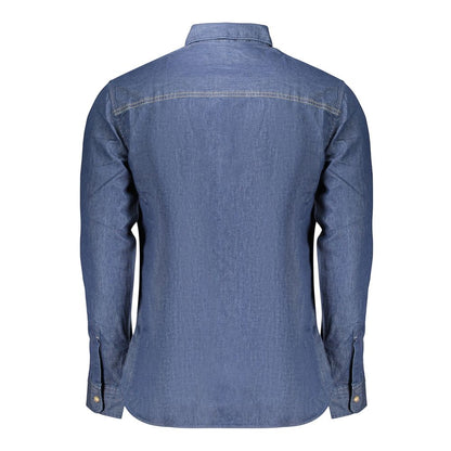 Blue Cotton Men's Shirt