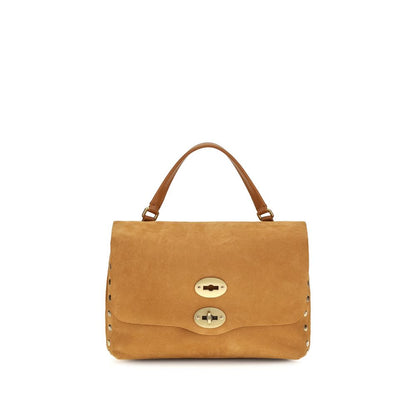 Beige Suede Leather Shoulder Bag