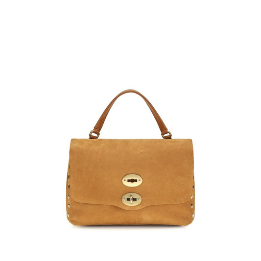 Beige Suede Leather Handbag