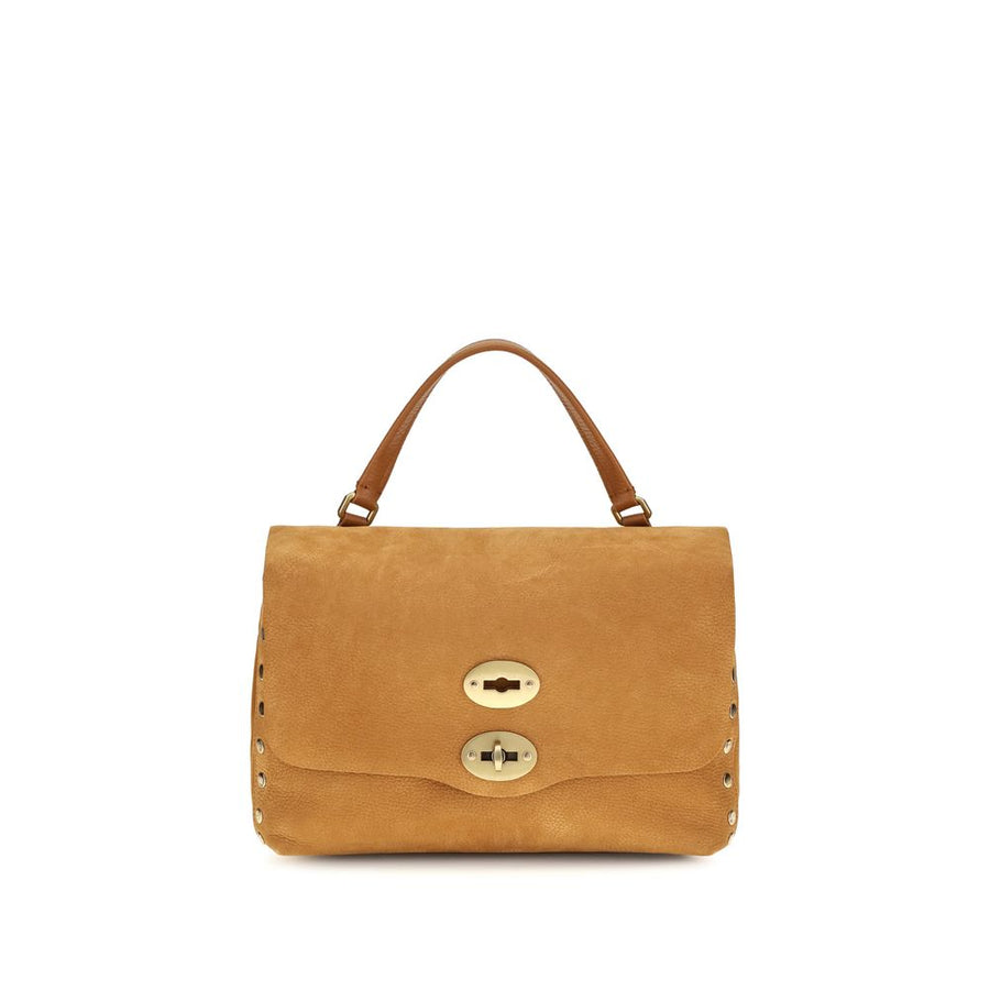 Beige Suede Leather Shoulder Bag