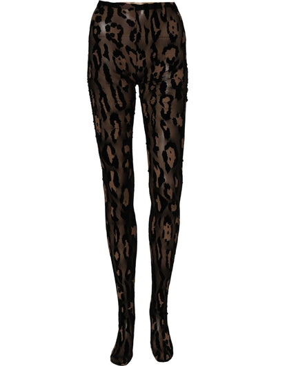 Black Leopard Nylon Tights Stocking Pantyhose Socks