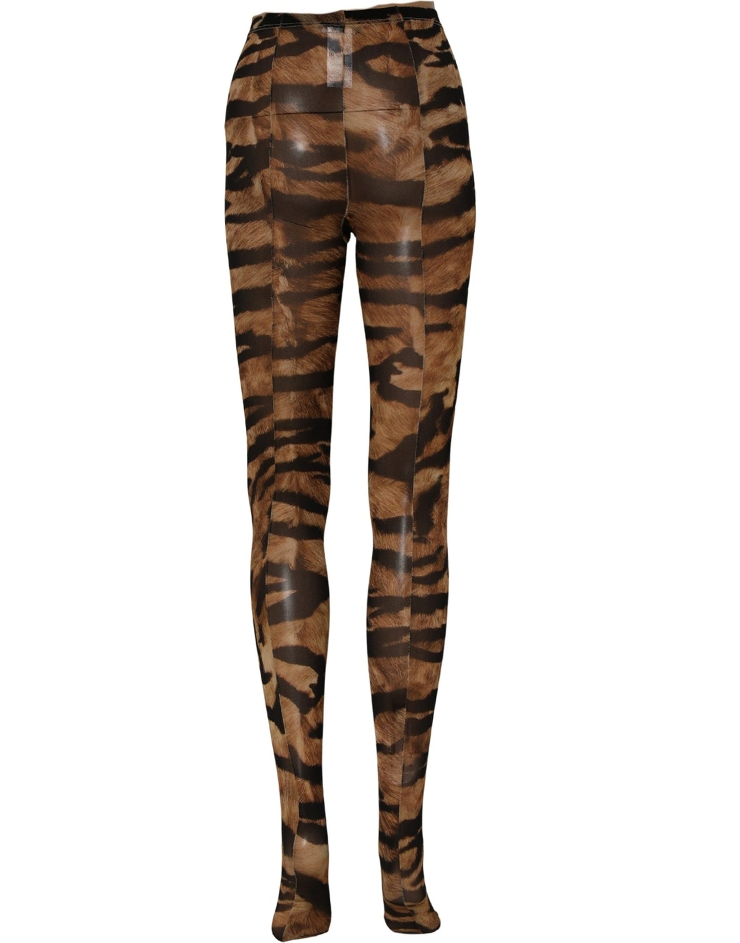 Brown Tiger Nylon Tights Stocking Pantyhose Socks