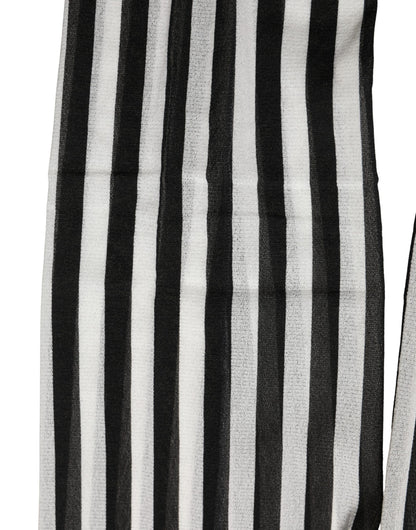 Black White Stripes Tights Stocking Pantyhose Socks