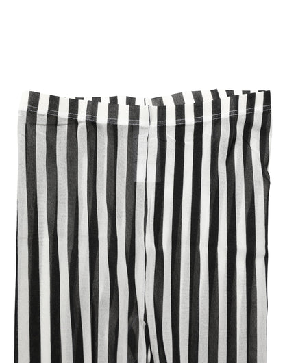 Black White Stripes Tights Stocking Pantyhose Socks