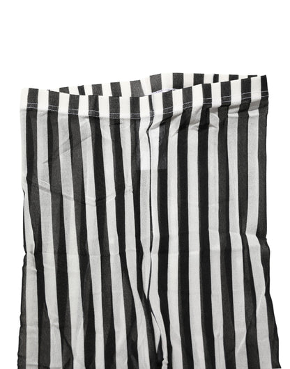 Black White Stripes Tights Stocking Pantyhose Socks