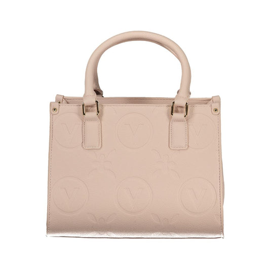 Pink Polyurethane Women's Bag with Handles