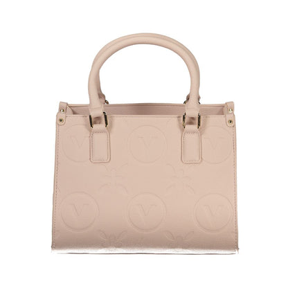 Pink Polyurethane Women's Bag with Handles