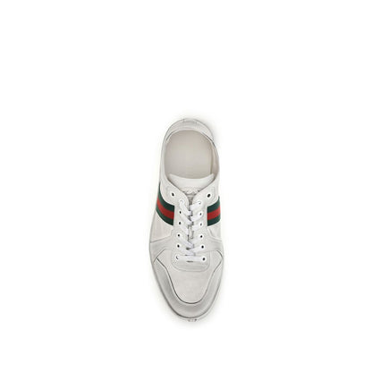 White Calf Leather Bos Taurus Low Top Sneakers