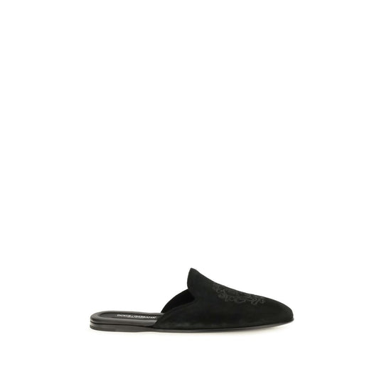 Black Calf Leather Bos Taurus Mules