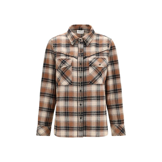 Brown Cotton Pattern Shirt