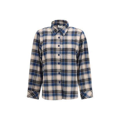 Blue Cotton Pattern Shirt