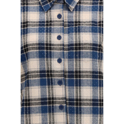 Blue Cotton Pattern Shirt