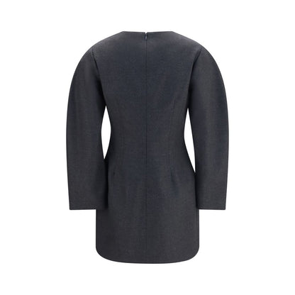 Gray Wool Oves Aries Casual Dress