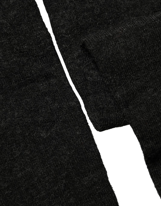 Black Wool Over Calf Long Women Accessory Socks