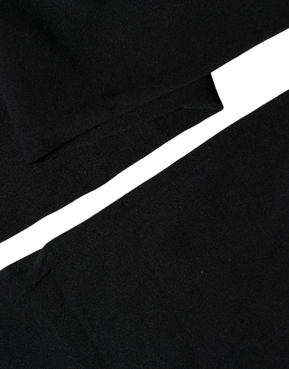 Black 100% Nylon Thigh High Stockings Socks
