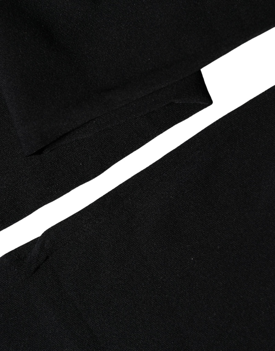 Black 100% Nylon Thigh High Stockings Socks