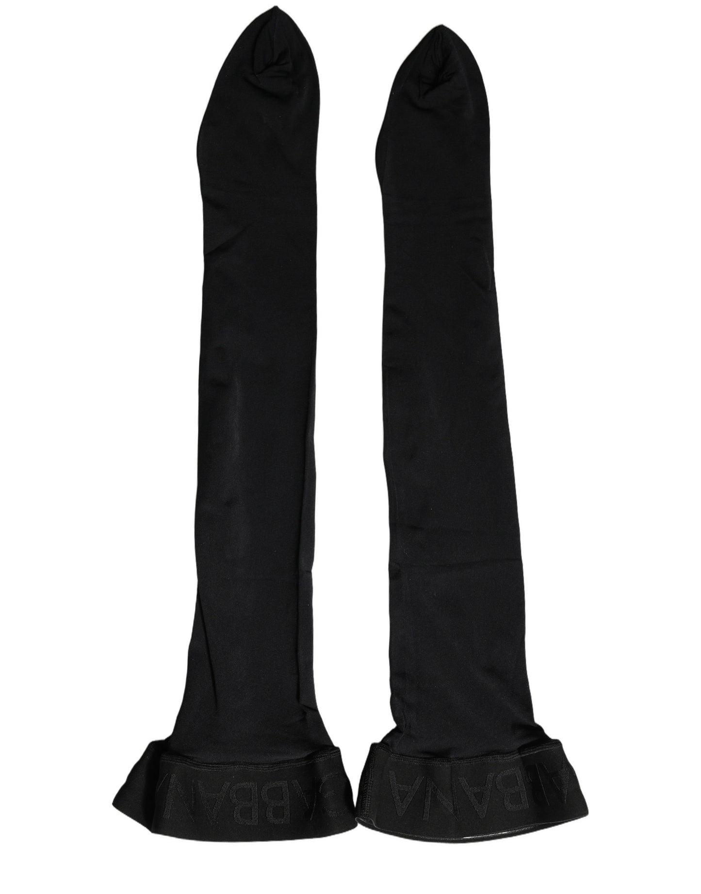 Black 100% Nylon Thigh High Stockings Socks