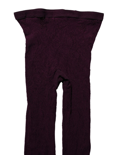 Violet Floral Fishnet Tights Stockings Pantyhose Socks