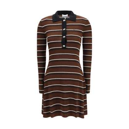 Brown Wool Oves Aries Casual Dress