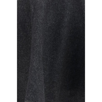 Gray Wool Oves Aries Midi Skirt