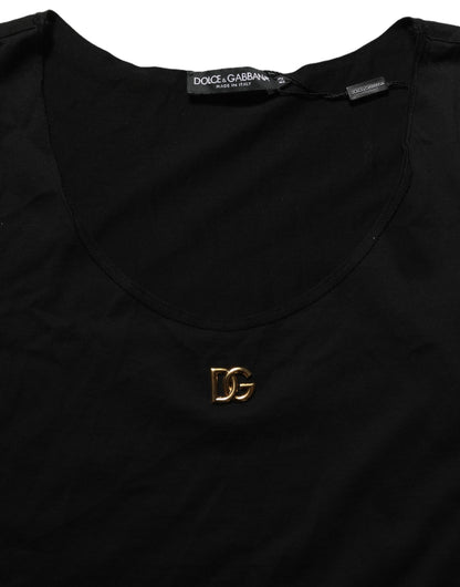 Black Gold DG Logo Cotton Sleeveless Tank Top