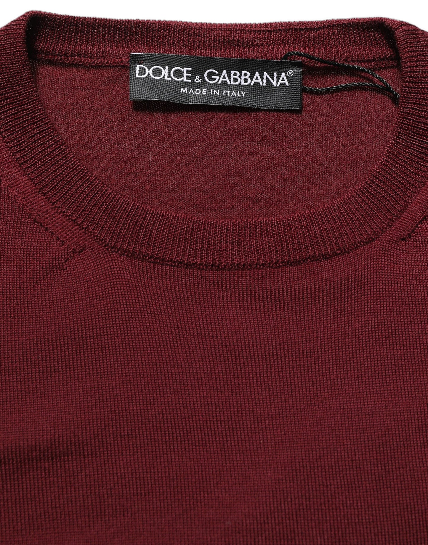 Maroon Wool Knitted CrewNeck Pullover Sweater