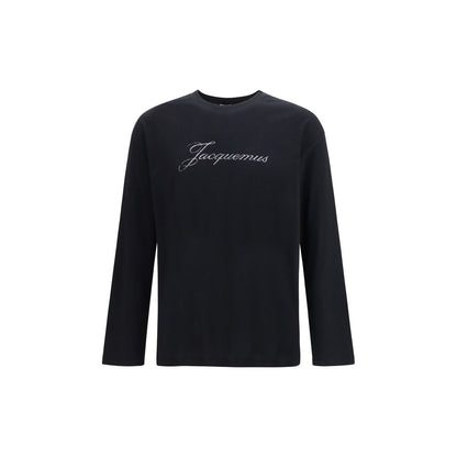 Black Cotton Long Sleeve T-Shirt