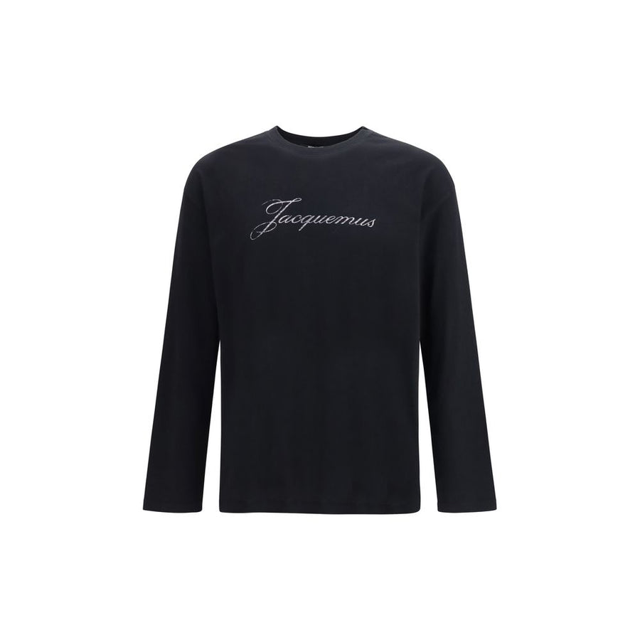 Black Cotton Long Sleeve T-Shirt