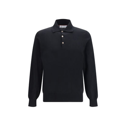 Black Cotton Long Sleeve T-Shirt