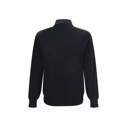 Black Cotton Long Sleeve T-Shirt
