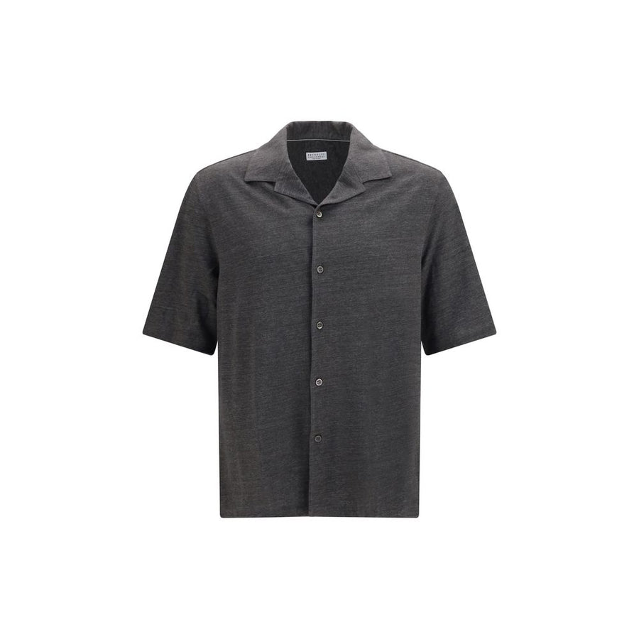 Gray Linen Shortsleeve Shirt