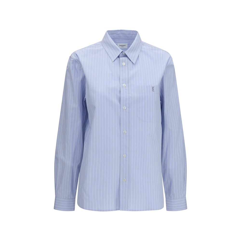 Blue Cotton Pattern Shirt