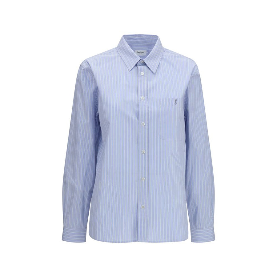 Blue Cotton Pattern Shirt