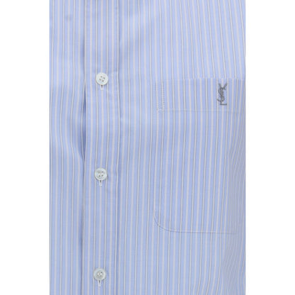 Blue Cotton Pattern Shirt