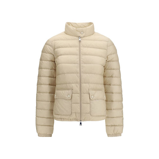 Beige Polyamide Full-Length Jacket