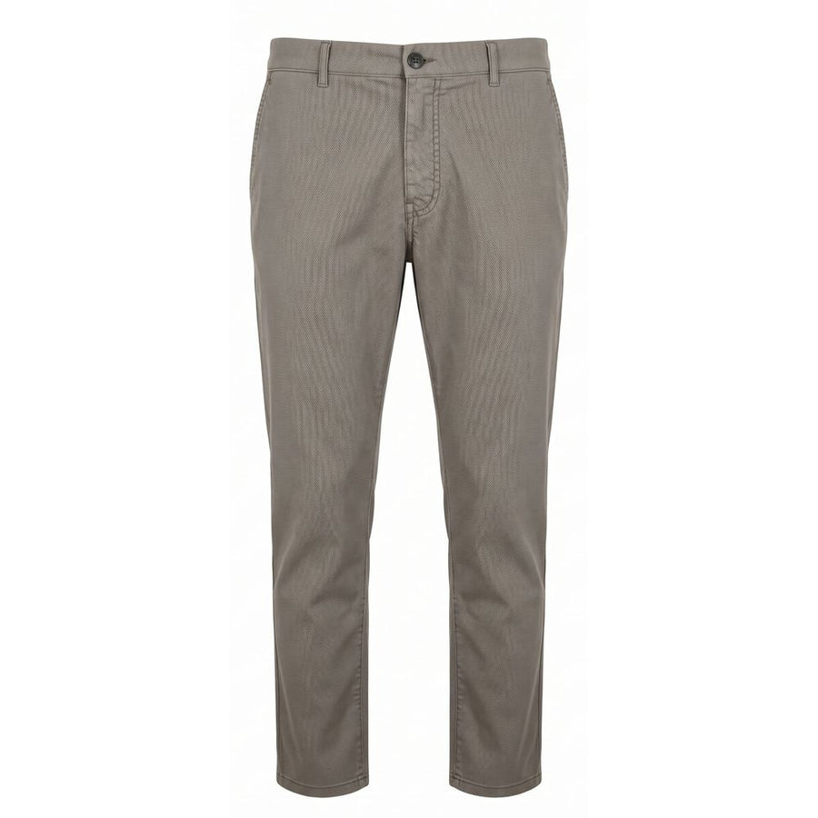 Grey Cotton Men Trouser