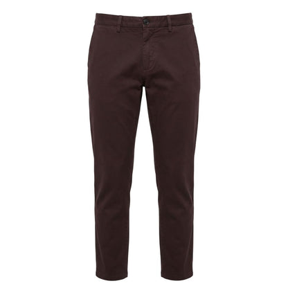 Brown Cotton Men's Pants