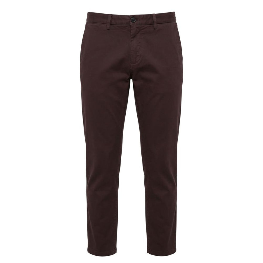 Brown Cotton Men's Pants
