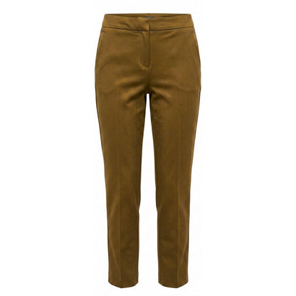 Brown Cotton Women Pants